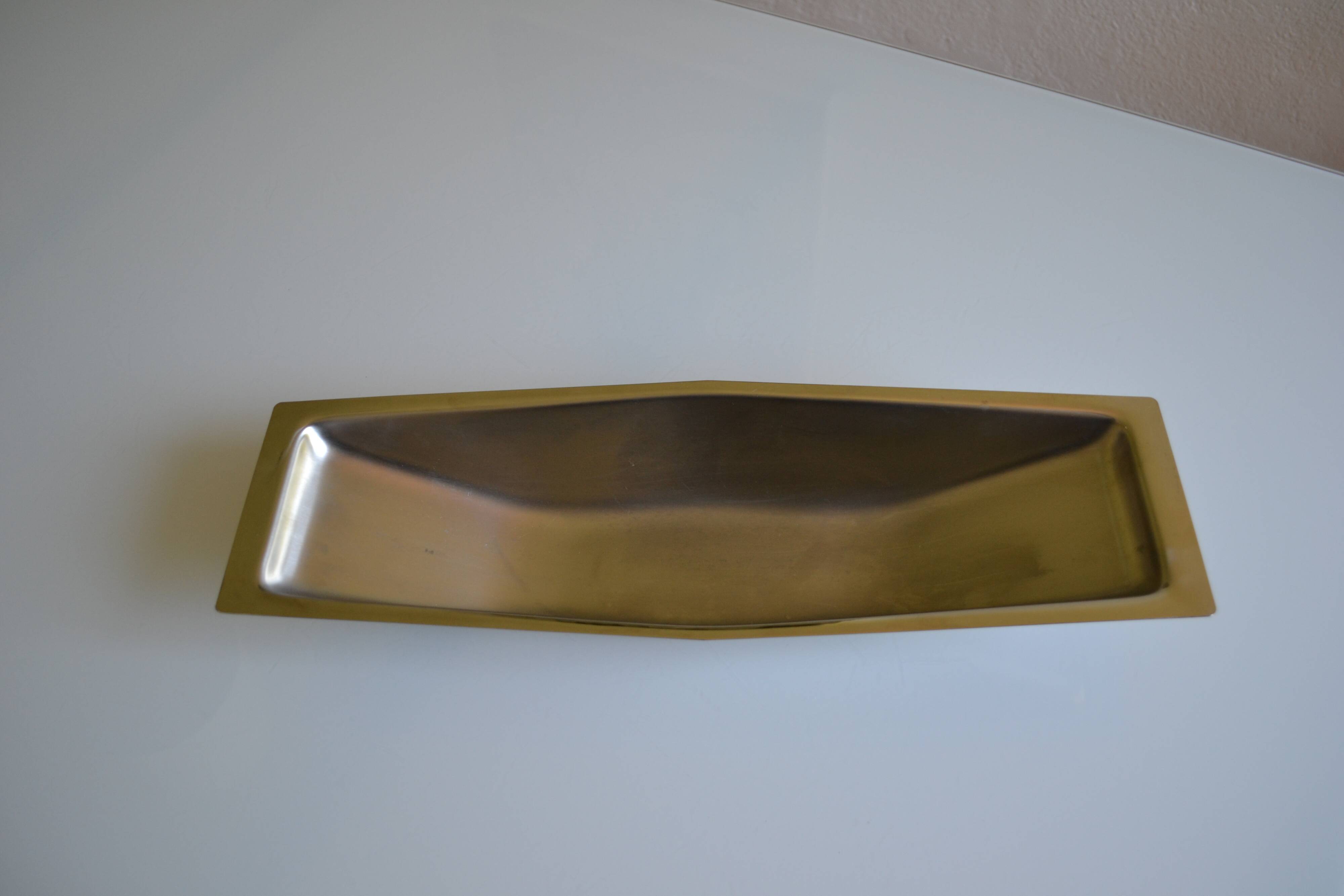 Chichester plate England in brushed stainless steel 1970s