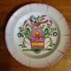 Old plate Basket with Rooster, Lunéville earthenware