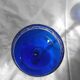 Verre à vin 14cl cristal de Nancy Houillon doublé bleu frise florale