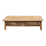 Large antique farmhouse coffee table with a chic country feel