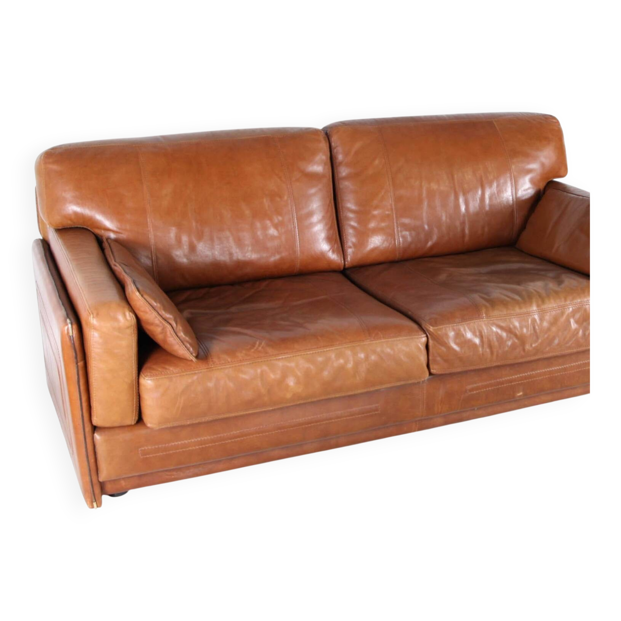 Large leather sofa Roche Bobois