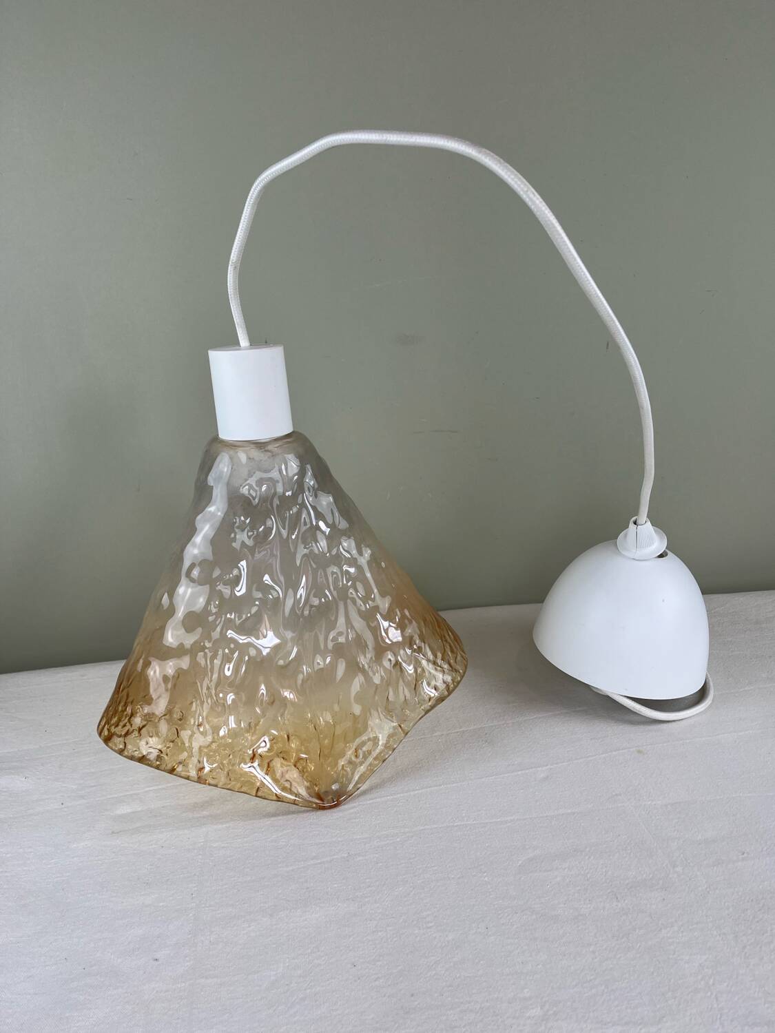 Amber glass pendant