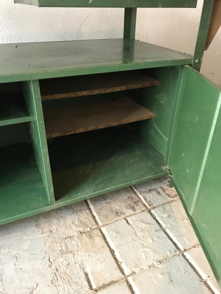 Metal and wood Workbench