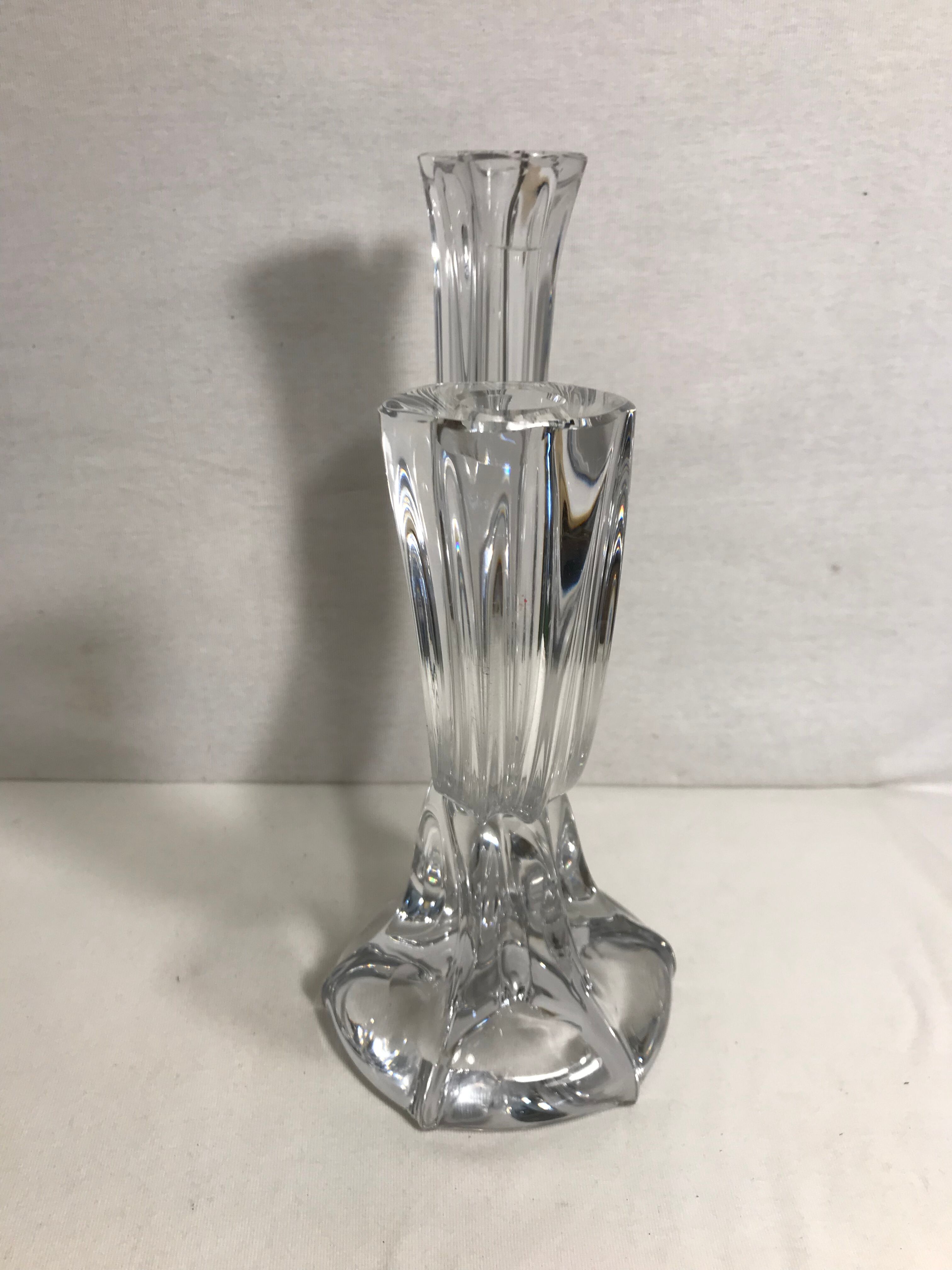 Former candlestick 2 lights crystal
