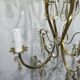4-light bronze and crystal chandelier