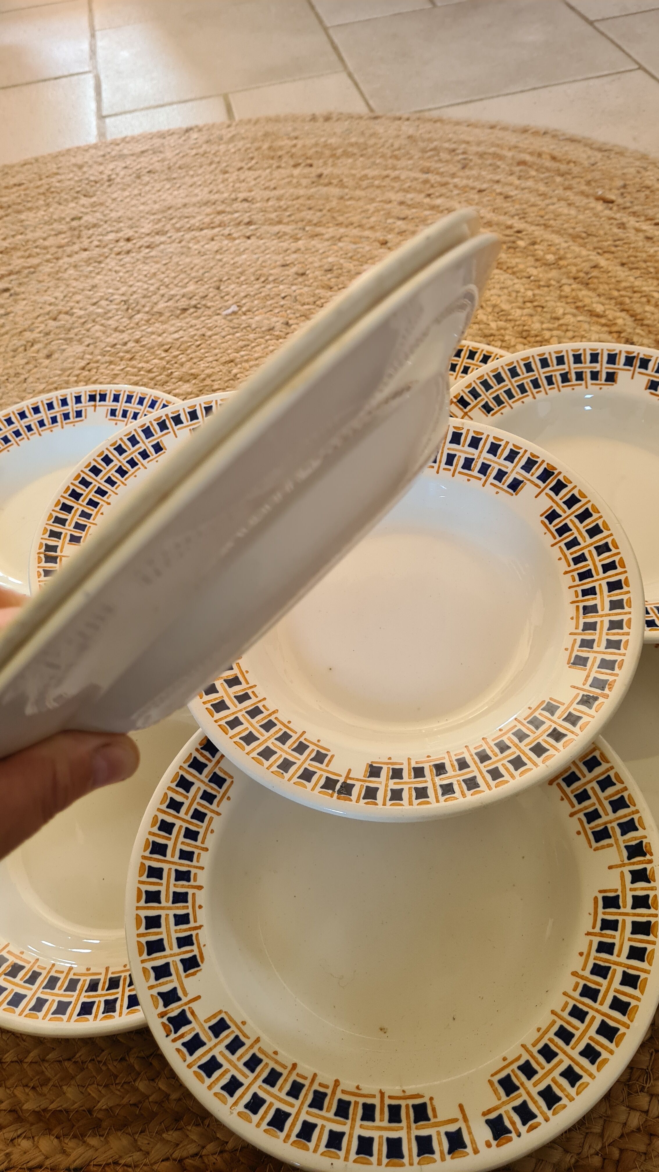 10 hollow plates Faïence Givors1930