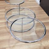 Glass and chrome coffee table