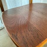 5 beech and teak chairs - Denmark 50s/60s