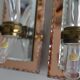 Pair of mirror and crystal wall lights from the 1940s-50s.