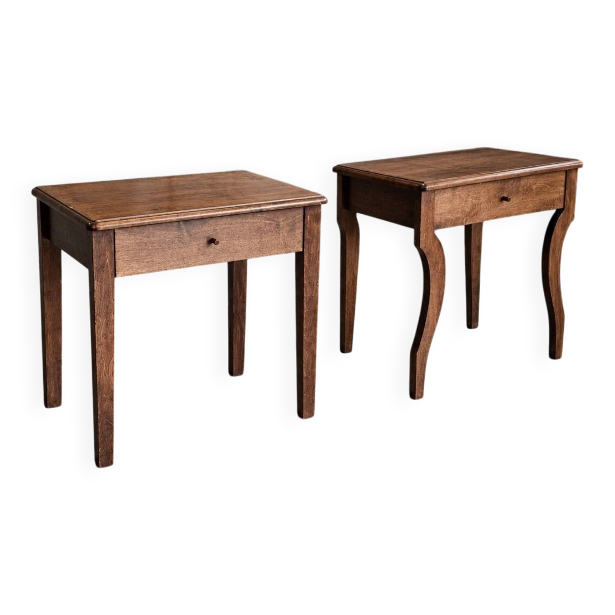 2 tables de nuit assorties / tables d'appoint / années 1980