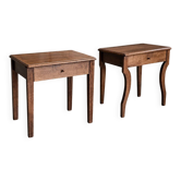 2 tables de nuit assorties / tables d'appoint / années 1980