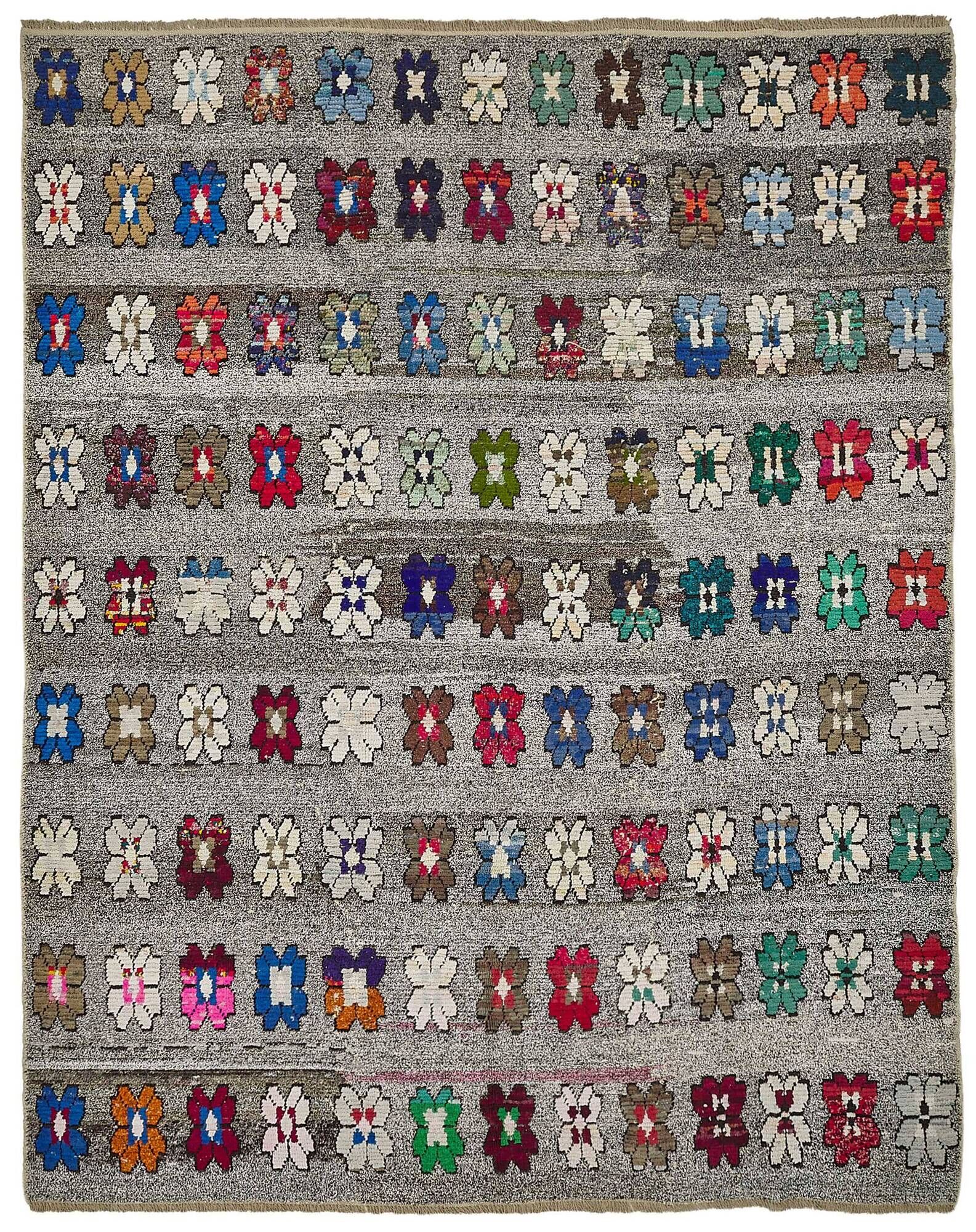 Handwoven Turkish Recycled Boho Rug 272 cm x 340 cm
