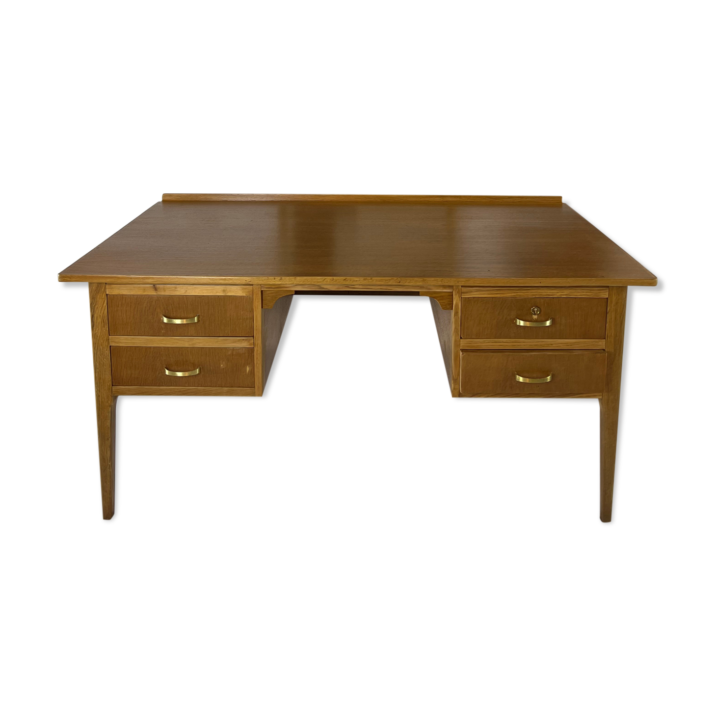 Two-sided oak desk, 50s