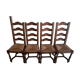 Lot de 4 chaises rustiques