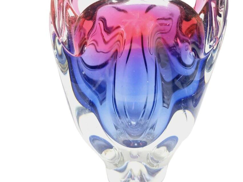 Vase by J. Hospodka for Chribska Glassworks, Former Czechoslovakia, 1960s