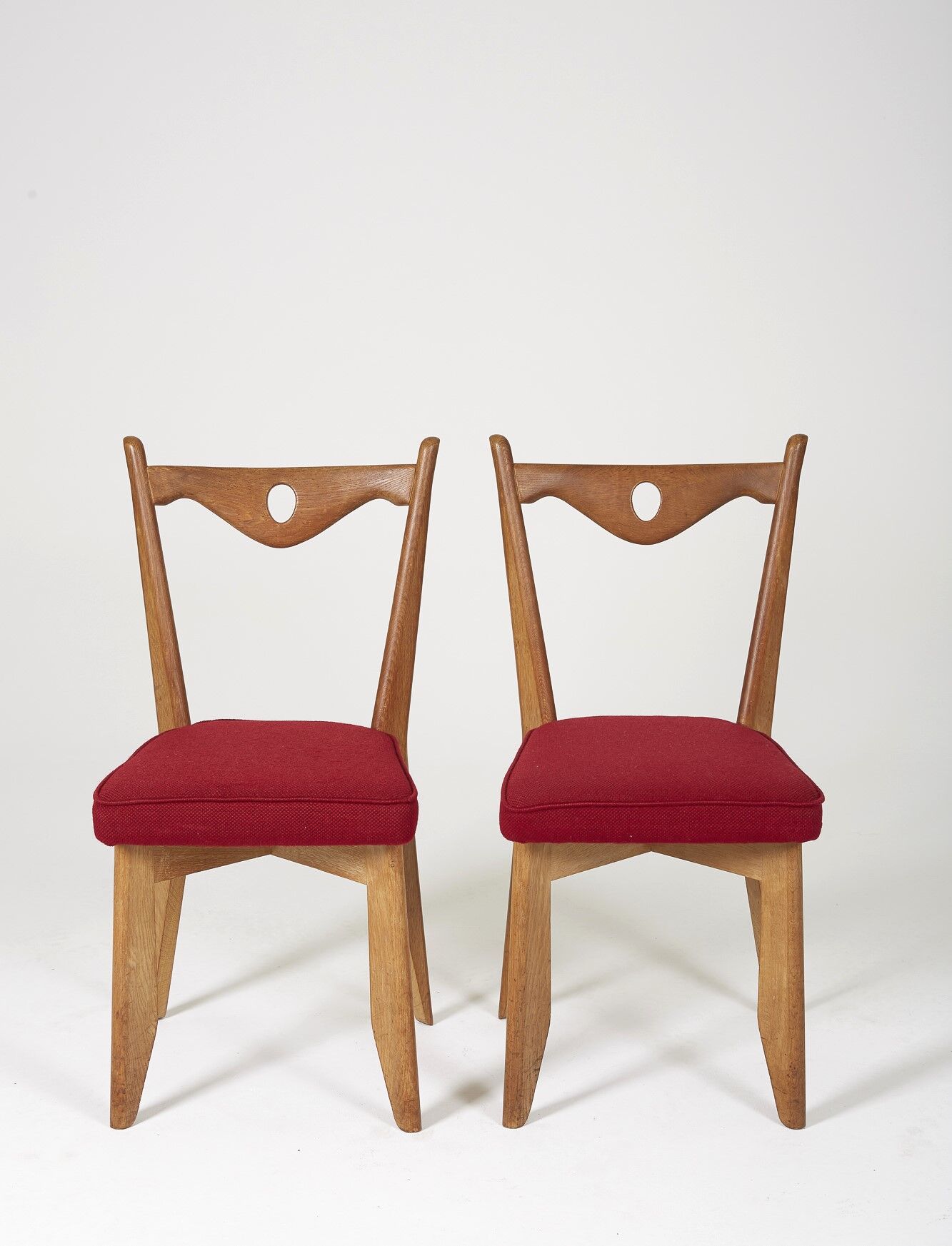 Pair of chairs Guillerme and Chambron 1960s