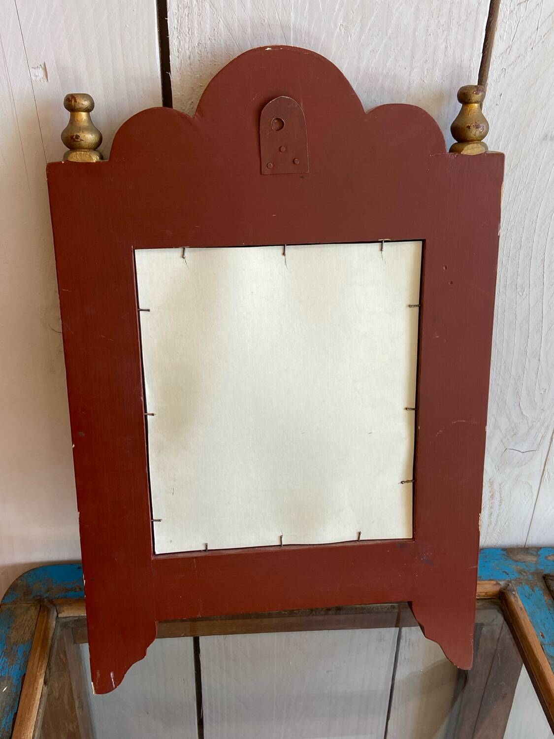 Miroir en bois peint