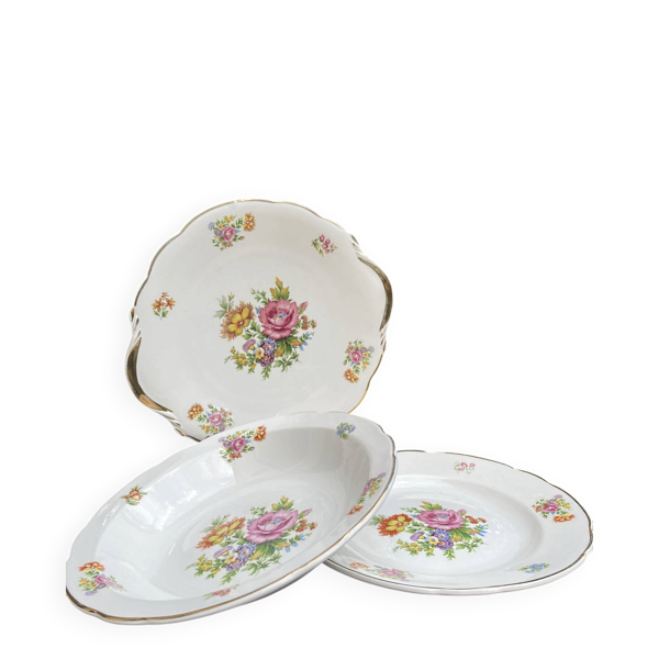 Plats de service ronds Digoin Sarreguemines charme d’antan