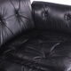 Vintage black leather 2 seater sofa by Sven Ellekaer for Coja, 1960s