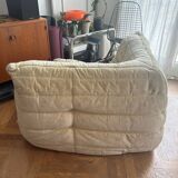 Canapé d’angle Togo ligne Roset en tissu velours beige