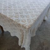 Handmade crochet antique bedspread