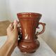 Vintage Kichevo Pottery Vase: Yugoslavian Brown Glazed Earthenware Decor