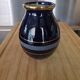 Small Art Deco Cobalt Blue Vase Gold Signed JEB Circa 30/50
