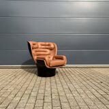 Joe Colombo Elda Longhi chair in cognac leather in new condition!