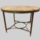 Louis XVI style pedestal table in brass and marble XX century