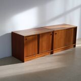 Vintage set of 2 teak cabinets