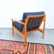 Vintage retro armchair from the 60s-70s in teak, Mid-Century style.