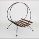 portariviste vintage legno metallo ed inserti in ottone