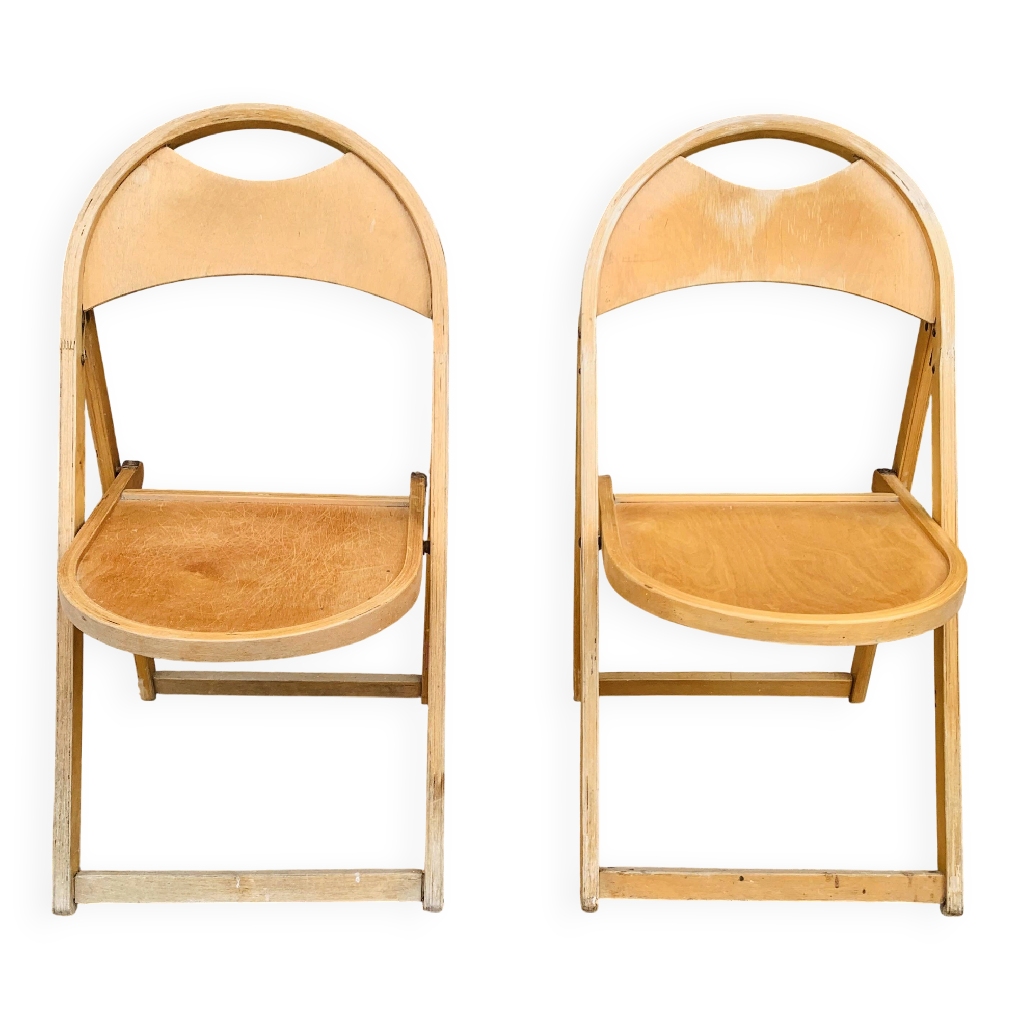 Paire de chaises pliantes vintage OTK