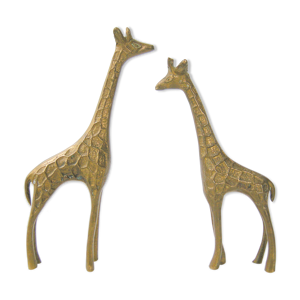 paire girafes vintage - 1970