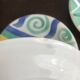 4 vintage 80s/90s hand-painted dessert plates