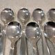 12 silver-plated ice cream scoops, goldsmith Frionnet, art deco style
