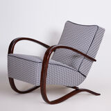 Grey Halabala armchair made in 1930s Czechia by Up Zavody