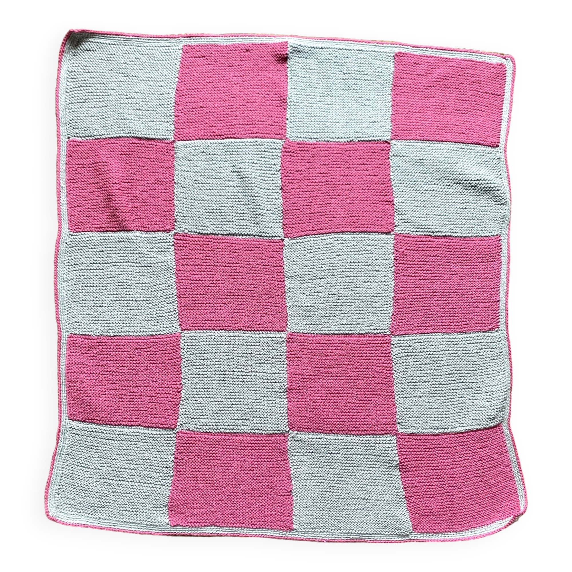 Crochet plaid, vintage blanket 80X90cm