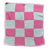 Crochet plaid, vintage blanket 80X90cm