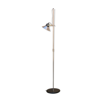 Lampadaire vintage en métal chromé