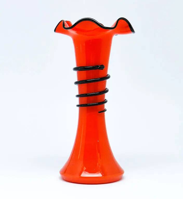 Tango vase, Art Deco, glass, Kralik, Czechoslovakia, 1930s