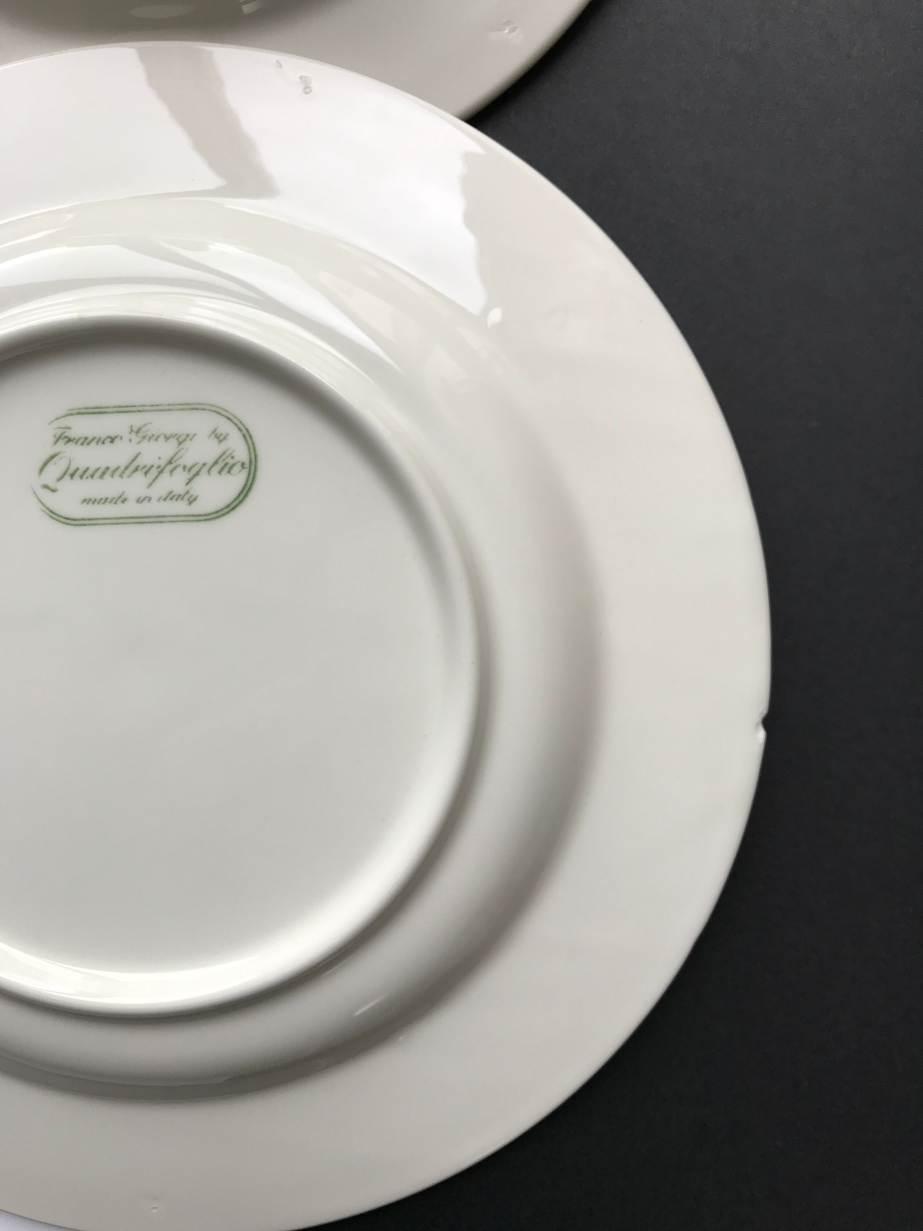 Dish and plate by Franco Giorgi by Quadrifoglio 1980