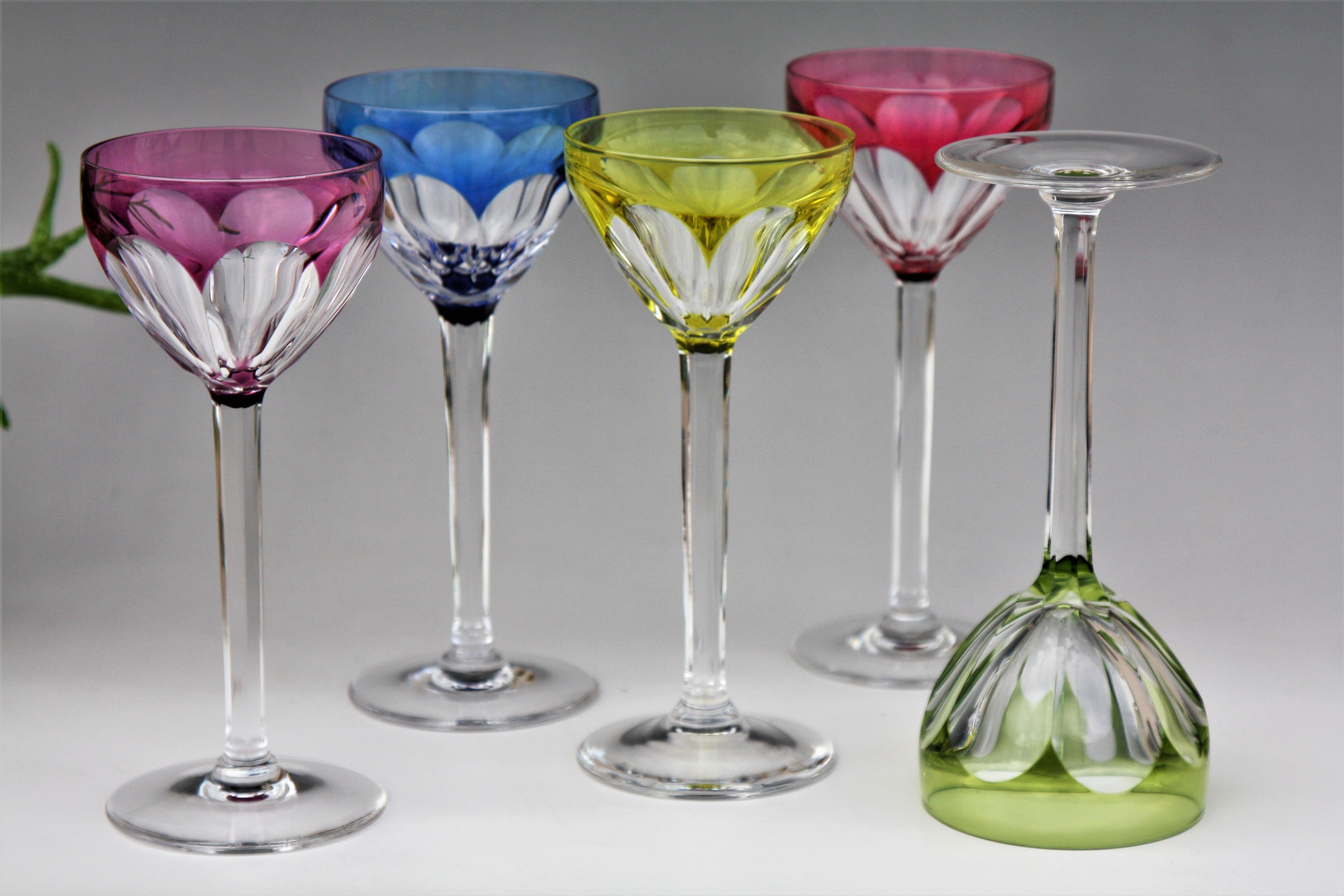 Set de 5 verres Roemer Val St Lambert