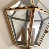 Mirror wall lamp, brass 50s