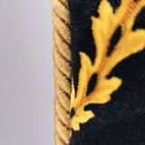 Paire de coussins noirs de haute qualité par Gianni Versace, Italie, années 1980-1990
