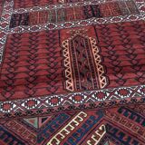 Tapis vintage Afghan motif Hatchlou fait main 168X205 cm