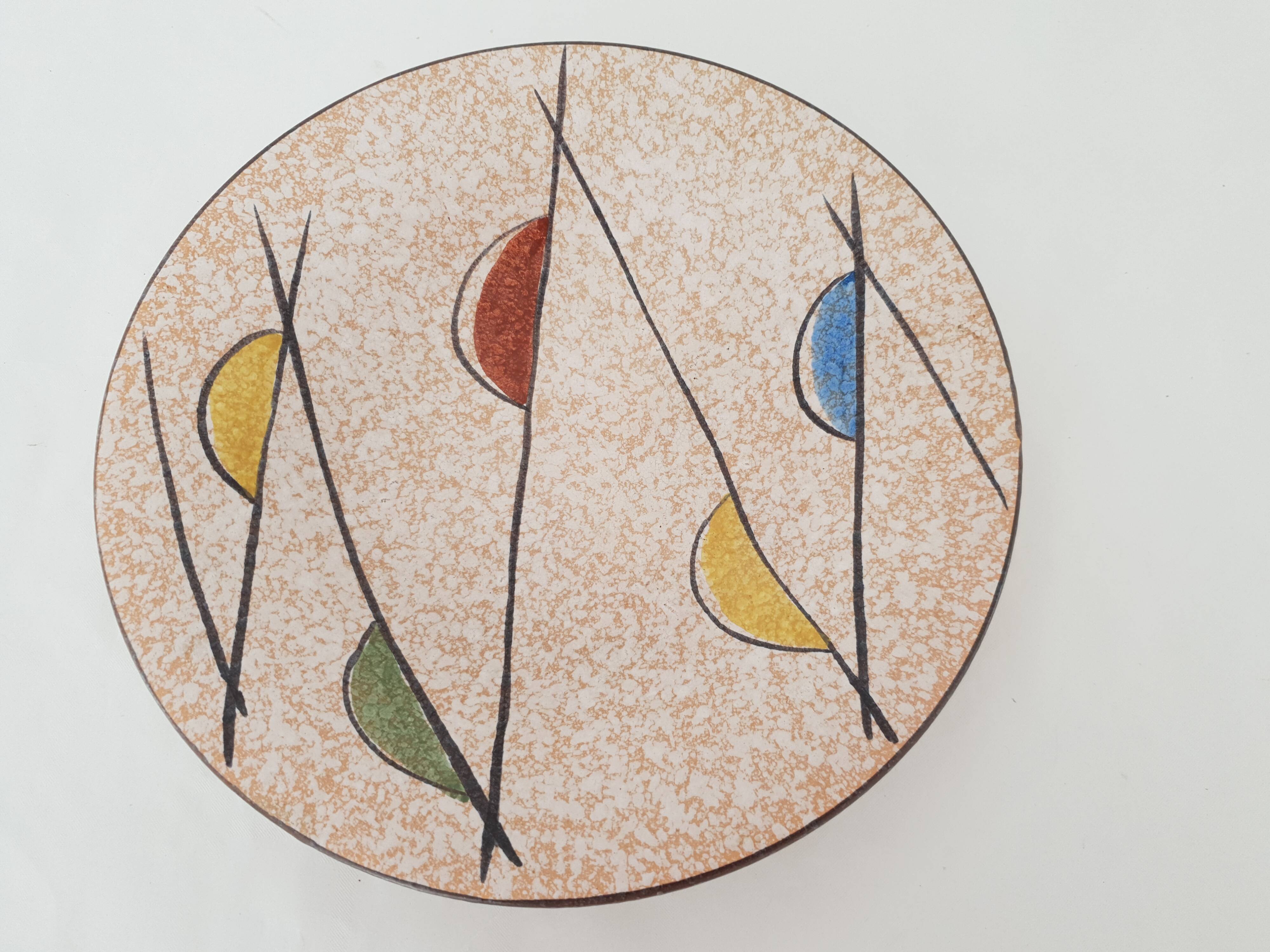 Ceramic plate / bowl Design 50 70 - Unsigned diameter 27cm