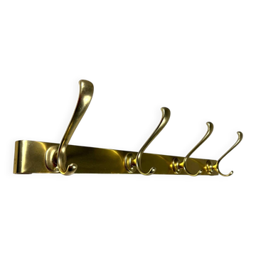 Gold coloured aluminium wall coat rack 1960’s