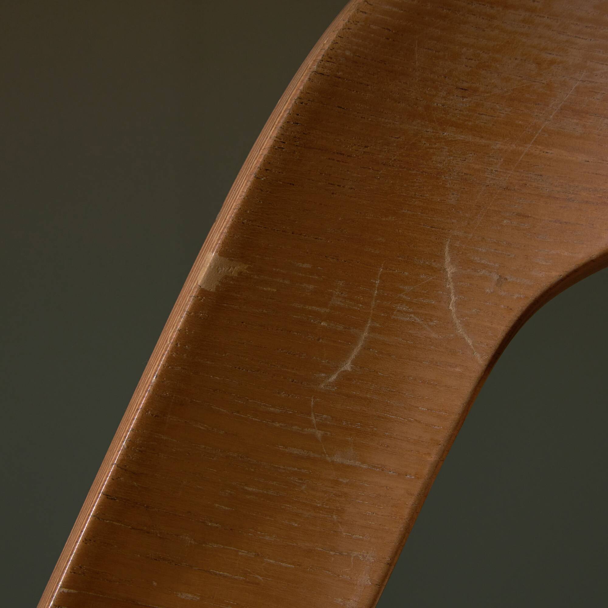 Set of 3 Italian Wooden Curved Backrest Chair