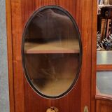 Ecole de Nancy : Grand buffet bibliothèque époque Art Nouveau en acajou